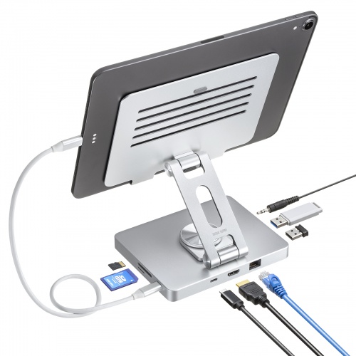 SANWA SUPPLY ドッキングステーション シルバー　USB-DKM65 Amazon.co.jp: サンワサプライ スタンド付き USBドッキング
