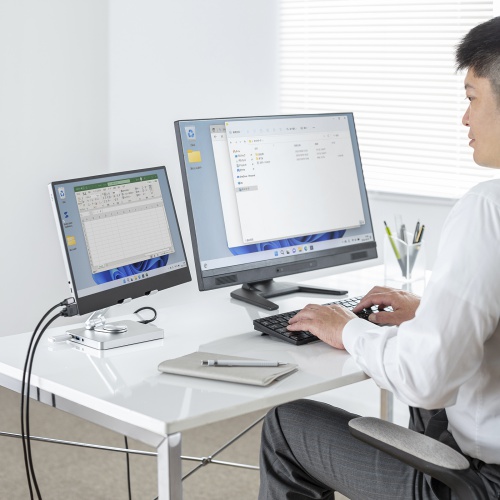 ドッキングステーション　タブレットスタンド USB-DKM6S SANWA SUPPLY USBドッキングステーション スタンド付き USB Type