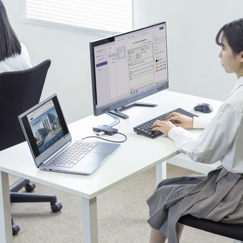 ドッキングステーション（タイプCハブ・HDMI出力・Chromebook認証・WWCB取得・LAN対応） USB-DKM7BK サンワサプライ