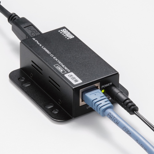 USBエクステンダー（USB2.0・最大50m・USB4ポートハブ付き）