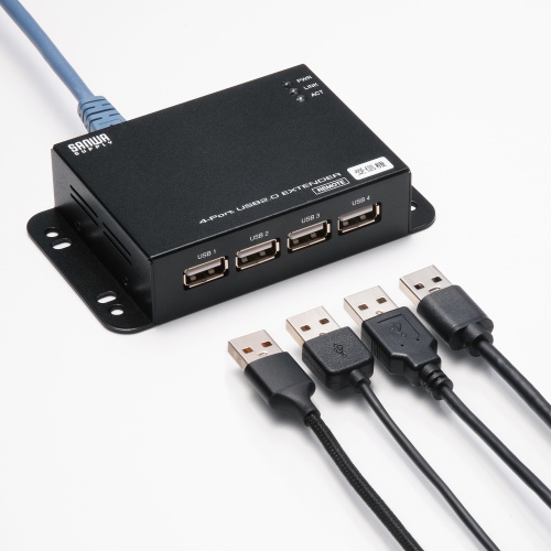 USBエクステンダー（USB2.0・最大50m・USB4ポートハブ付き）