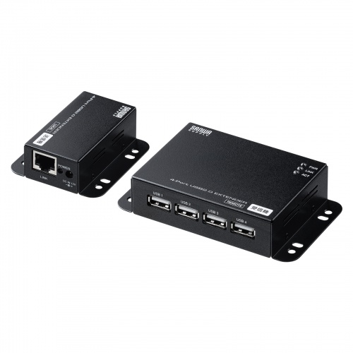 USBエクステンダー（USB2.0・最大50m・USB4ポートハブ付き）