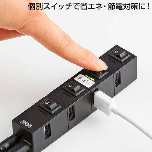 ドラクエ10対応】【サンワサプライ】各ポートごとに電源ON/OFF