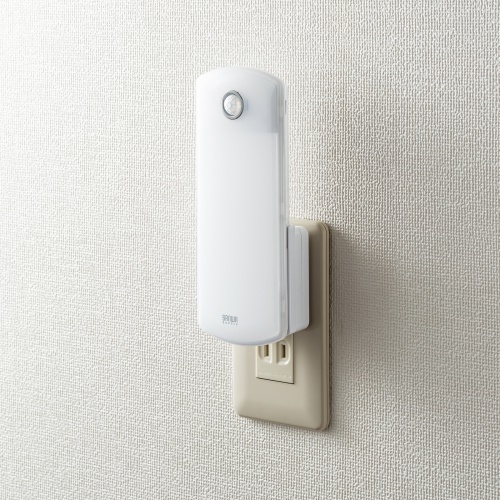 人感センサーライト（LED・壁コンセント用・充電式・・懐中電灯・停電時自動点灯） USB-LED01N サンワサプライ