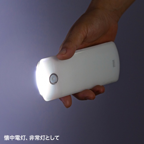 人感センサーライト（LED・壁コンセント用・充電式・・懐中電灯・停電時自動点灯） USB-LED01N サンワサプライ