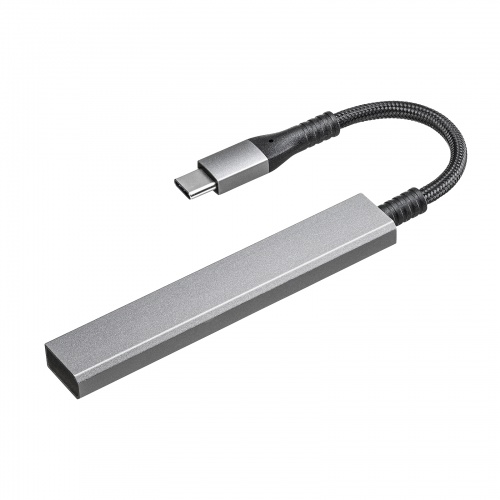 USB Type-C スリムハブ（USB2.0・Aコネクタ 4ポート・メッシュケーブル）