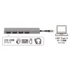 USB Type-C スリムハブ（USB2.0・Aコネクタ 4ポート・メッシュケーブル）
