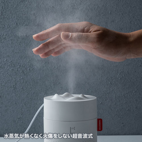 USB加湿器(LEDライト付き・超音波式・連続約8時間・ホワイト）