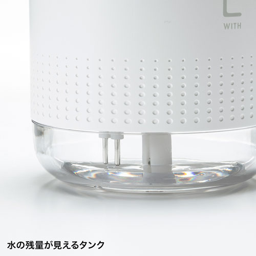 USB加湿器(LEDライト付き・超音波式・連続約8時間・ホワイト）