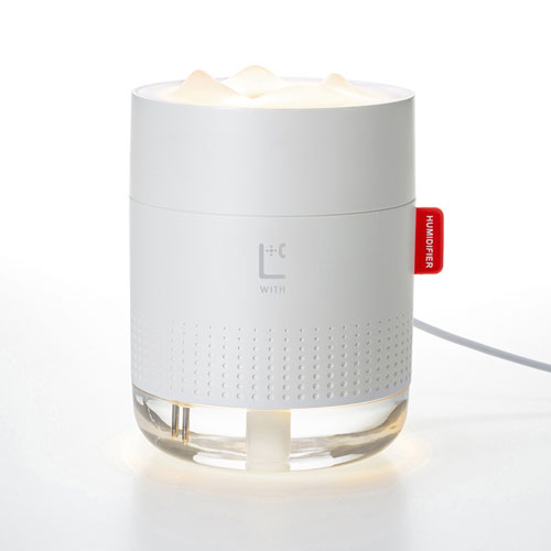 USB加湿器(LEDライト付き・超音波式・連続約8時間・ホワイト）