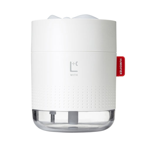 USB加湿器(LEDライト付き・超音波式・連続約8時間・ホワイト）