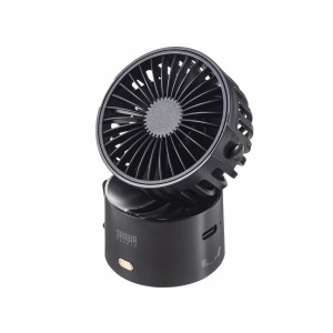 USB扇風機（卓上・グリップ・手持ち・首掛け対応・ミニ・USB充電式） USB-TOY101BK サンワサプライ