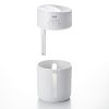 USB加湿器（卓上・超音波式・上から給水・大容量 400ml・静音・小型・USB給電式・水漏れ防止・LEDライト・タイマー・オフィス・デスク・ホワイト）