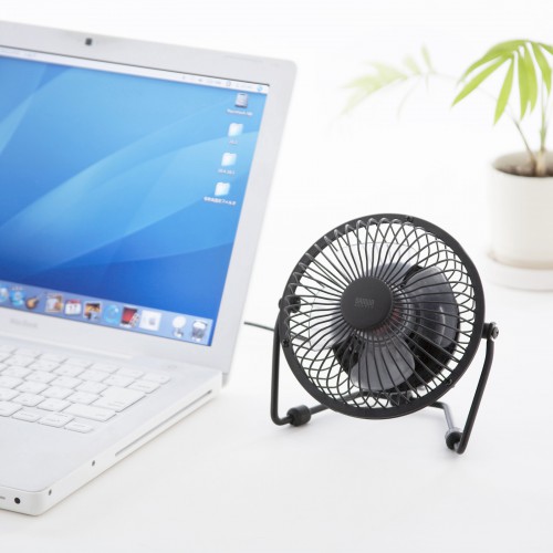 USB扇風機（卓上・角度調節・USB電源・ブラック）