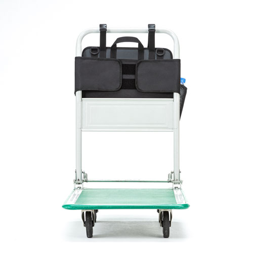 台車用バッグ（ハンドル取付け・8ポケット・工具入れ・文具入れ・ブラック）