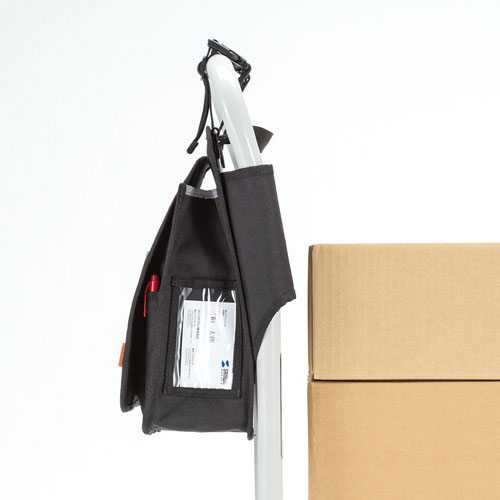 台車用バッグ（ハンドル取付け・8ポケット・工具入れ・文具入れ・ブラック）