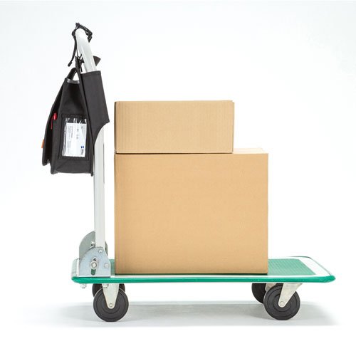 台車用バッグ（ハンドル取付け・8ポケット・工具入れ・文具入れ・ブラック）