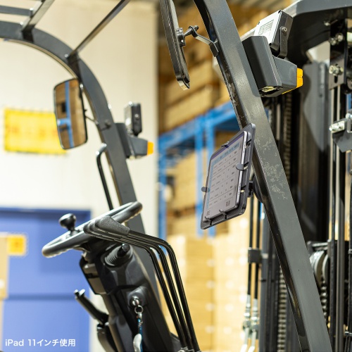 タブレットホルダー（マグネットホルダー・壁面取り付け・角度調整・360°回転ホルダー・ショートアーム・9.7～13インチ・タブレット）