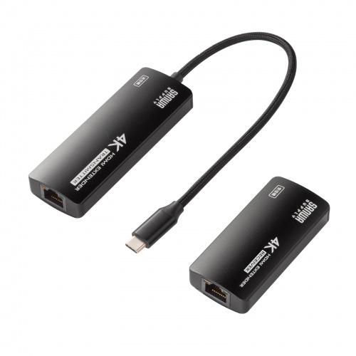 HDMIエクステンダー（延長器・最大70m・4K/120Hz・高画質・送受信・受信機/送信機 セット・高音質・LANケーブル接続）