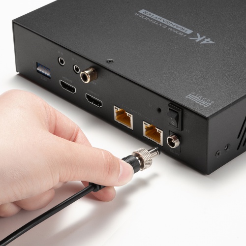HDMIエクステンダー（4K対応・最大120m延長・送信機・2分配・PoC給電・LANケーブル1本・長距離映像伝送）