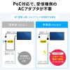HDMIエクステンダー(4K/60Hz対応・最大120m延長・受信機・PoC給電・LANケーブル1本・IRリモコン伝送)