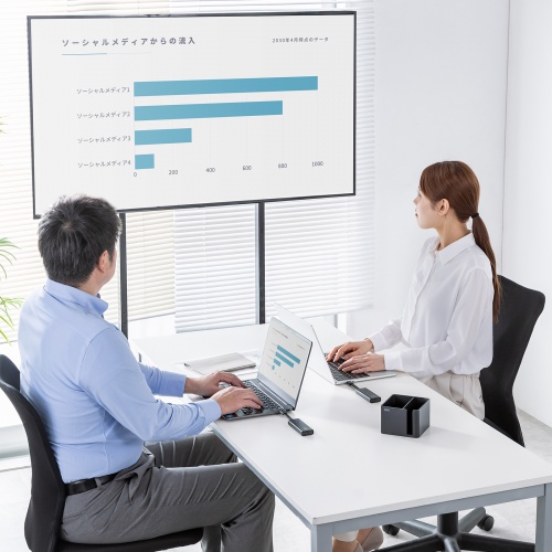 ワイヤレスHDMI 無線 送受信機セット（エクステンダー・4K・タイプC・送信機2台・収納ボックス付属・最大15m・HDMI延長器・コンパクトサイズ・設定不要・ドライバ不要）