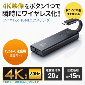 ワイヤレスHDMI 送信機 15m ｜HDMI延長・簡単設置・フルHD