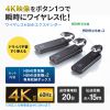 ワイヤレスHDMI 無線 送受信機セット（エクステンダー・4K・送信機2台・収納ボックス付属・最大15m・HDMI延長器・コンパクトサイズ・設定不要・ドライバ不要）