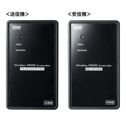 HDMIモニター延長器 (エクステンダー・ワイヤレス・フルHD・2分配)VGA-EXWHD7 サンワサプライ