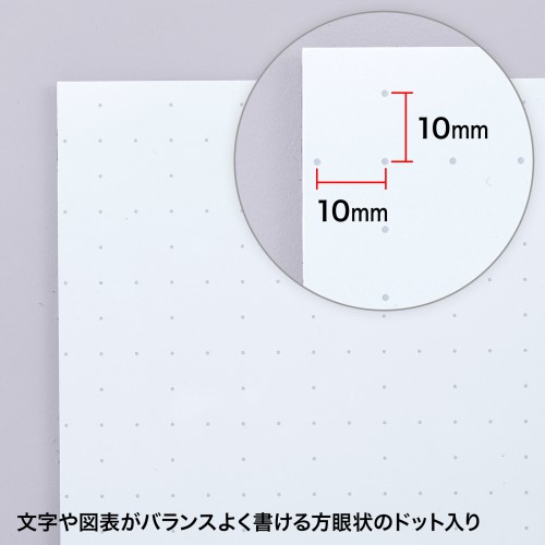 ホワイトボードシート（マグネットタイプ・方眼状ドット入り・幅