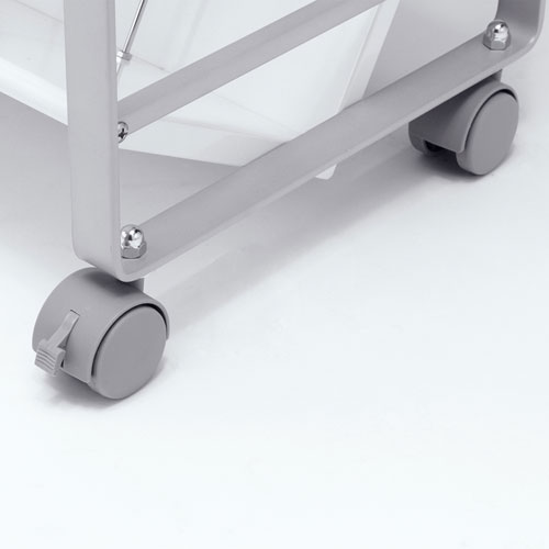 ファイルワゴン（3段・PCワゴン・PCラック・斜め・キャスター・A4・おしゃれ・おすすめ・ホワイト）WG-100N2 サンワサプライ