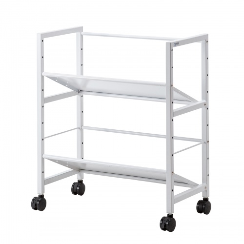 ファイルワゴン（2段・PCワゴン・PCラック・斜め・高耐荷重・キャスター・おしゃれ・おすすめ・ホワイト）WG-207