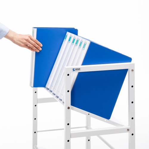 ファイルワゴン（2段・PCワゴン・PCラック・斜め・高耐荷重・キャスター・おしゃれ・おすすめ・ホワイト）WG-207