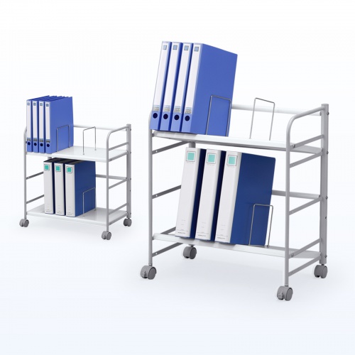 ファイルワゴン（2段・PCワゴン・PCラック・斜め・キャスター・デスク下・おしゃれ・おすすめ・ホワイト）WG-301N