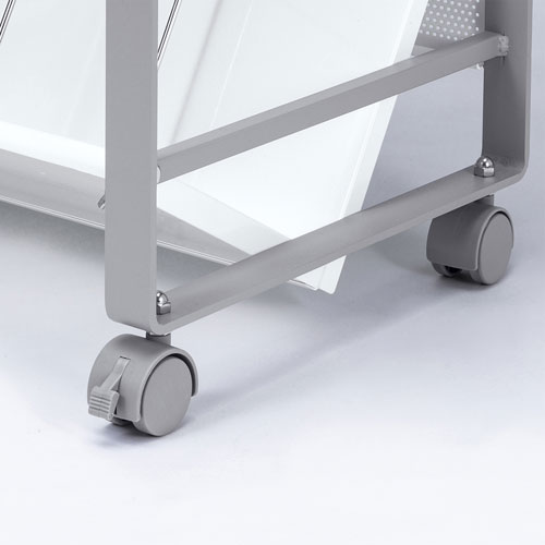 ファイルワゴン（A4ファイル・PCワゴン・PCラック・2段収納・斜め収納タイプ・W550×D350×H695mm）