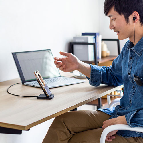 ワイヤレス充電器(置くだけ充電・充電スタンド・5W・Qi対応)