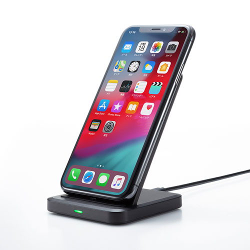 ワイヤレス充電器(置くだけ充電・充電スタンド・5W・Qi対応)