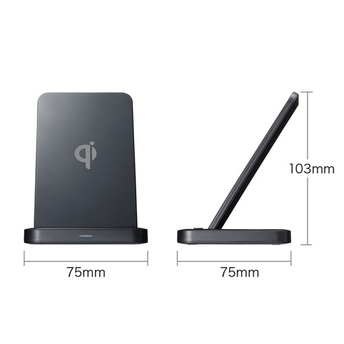 ワイヤレス充電器(置くだけ充電・充電スタンド・5W・Qi対応)